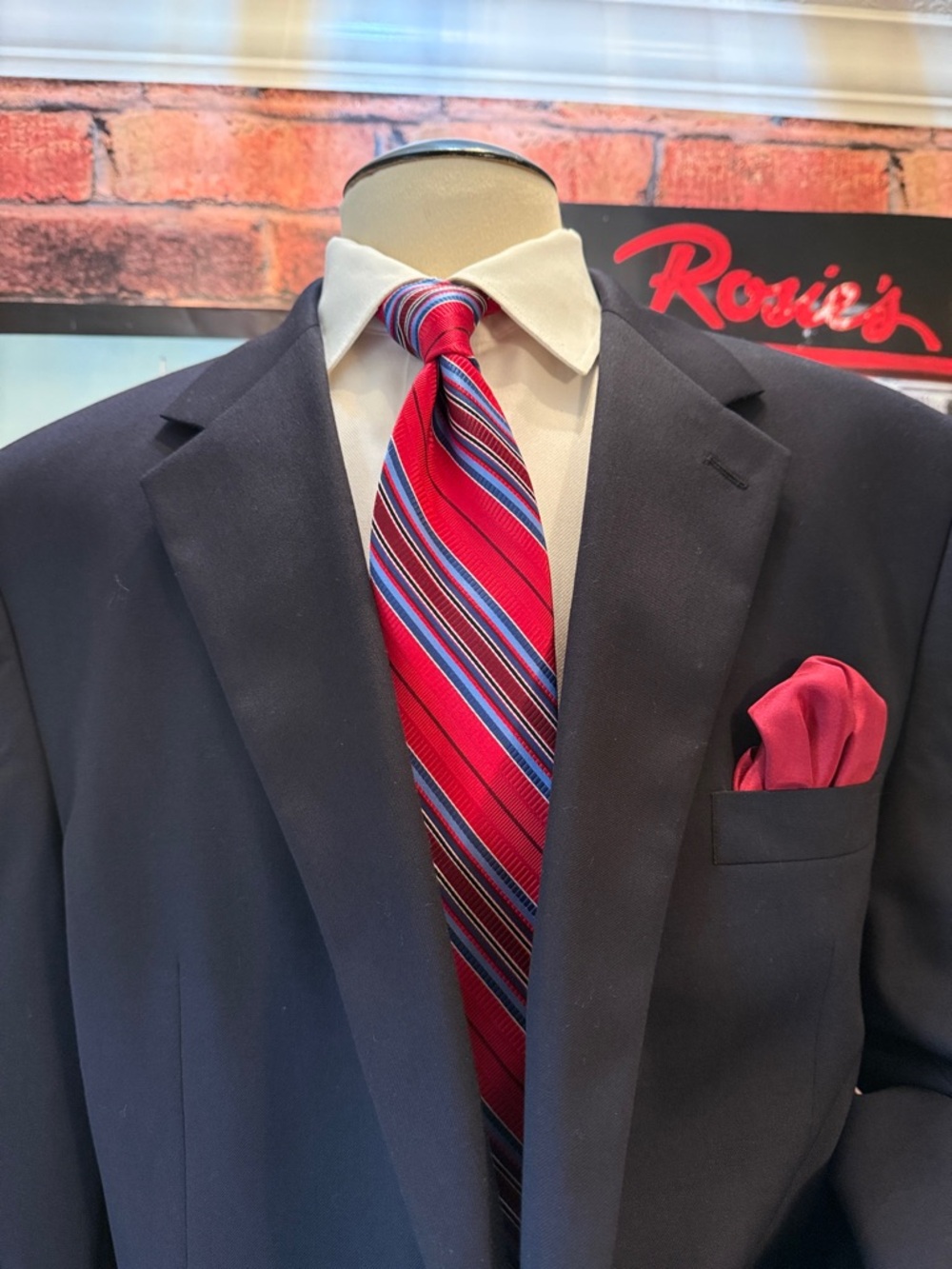 Chaps Navy Wool Blazer